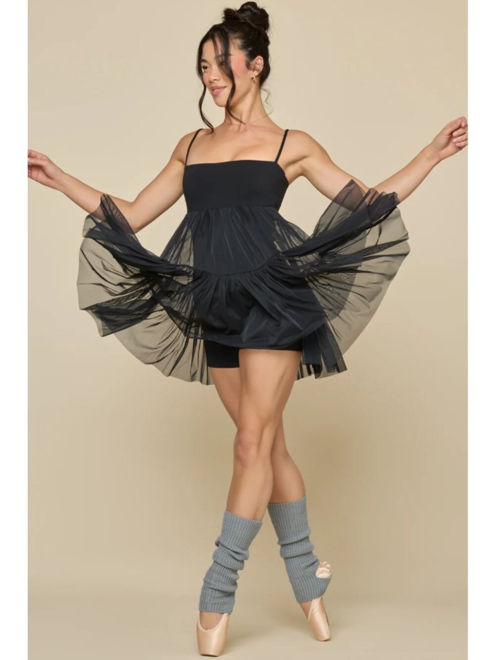 PopFlex Women's Pirouette Babydoll Active Dress Size Medium Shelf Bra NWT